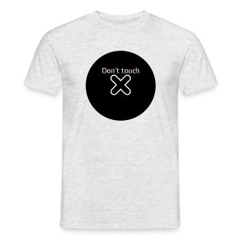 Don’t touch - Männer T-Shirt - Grau meliert - Vorne - AI Model Male 178 dark (178cm)