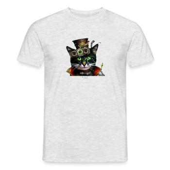 Steamprinz - Männer T-Shirt - Grau meliert - Vorne - AI Model Male 178 dark (178cm)