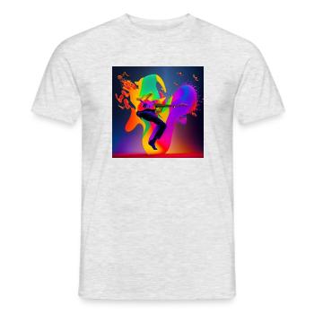 Lass es klingen - Männer T-Shirt - Grau meliert - Vorne - AI Model Male 178 dark (178cm)