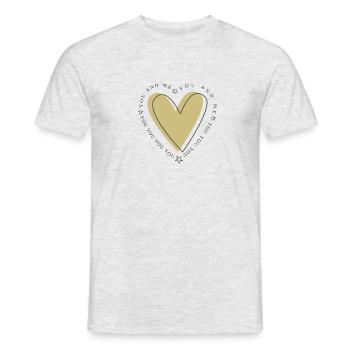 Je t’aime - T-shirt homme - gris chiné - Devant - AI Model Male 178 dark (178cm)