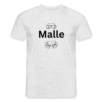 Malle 2024 - Men's T-Shirt - heather grey - Front - AI Model Male 178 dark (178cm)