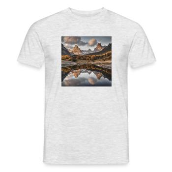 Lac magique - T-shirt homme - gris chiné - Devant - AI Model Male 178 dark (178cm)
