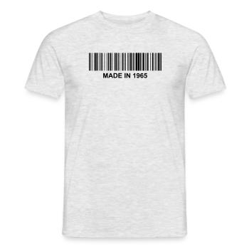Barcode Made in 1965 - Männer T-Shirt - Grau meliert - Vorne - AI Model Male 178 dark (178cm)