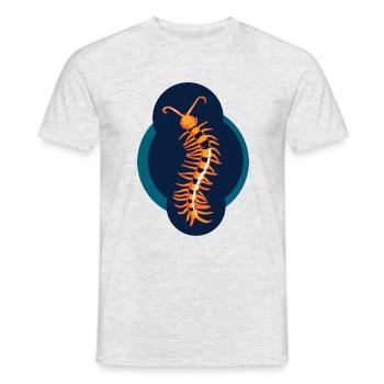 poisonous scolopender crawler insect - Men's T-Shirt - heather grey - Front - AI Model Male 178 dark (178cm)