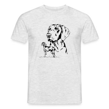 WEIMARANER Hunter Wilsign's dogs Hunting dogs - Men's T-Shirt - heather grey - Front - AI Model Male 178 dark (178cm)