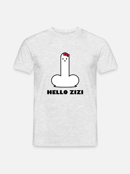 HELLO ZIZI - Men's T-Shirt - heather grey