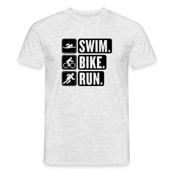 triathlon - T-shirt homme - gris chiné - Devant - AI Model Male 178 dark (178cm)