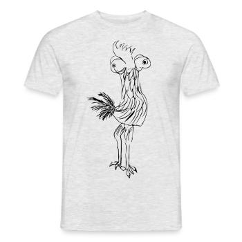 Huhn - Hahn - lustiger Gockel - Männer T-Shirt - Grau meliert - Vorne - AI Model Male 178 dark (178cm)