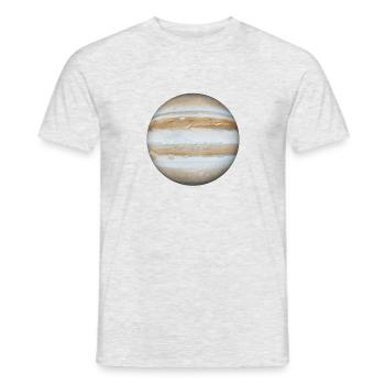 Planet Jupiter, Geschenkidee - Männer T-Shirt - Grau meliert - Vorne - AI Model Male 178 dark (178cm)