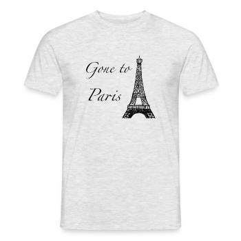 Partis à Paris - T-shirt homme - gris chiné - Devant - AI Model Male 178 dark (178cm)