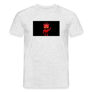 Begrüßender teufel - Männer T-Shirt - Grau meliert - Vorne - AI Model Male 178 dark (178cm)