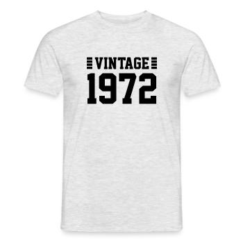 VINTAGE 1972 - BIRTHDAY - GIFT - Men's T-Shirt - heather grey - Front - AI Model Male 178 dark (178cm)
