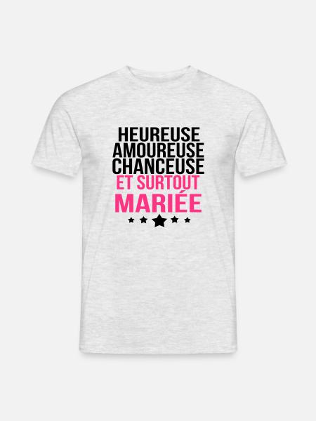 et surtout mariée - T-shirt homme - gris chiné