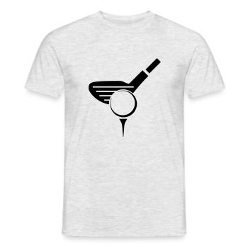 Golf - Golfball - Männer T-Shirt - Grau meliert - Vorne - AI Model Male 178 dark (178cm)