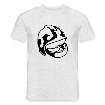 casque de pompier - T-shirt homme - gris chiné - Devant - AI Model Male 178 dark (178cm)
