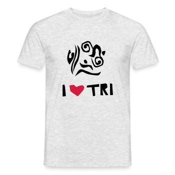 triathlon freestyle - Männer T-Shirt - Grau meliert - Vorne - AI Model Male 178 dark (178cm)