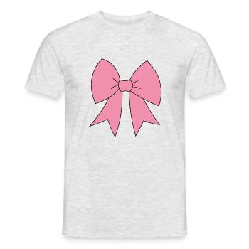 schleife - Männer T-Shirt - Grau meliert - Vorne - AI Model Male 178 dark (178cm)