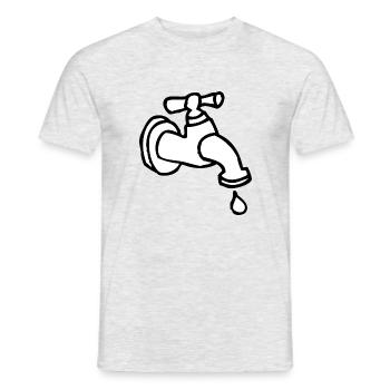 Dripping tap - Men's T-Shirt - heather grey - Front - AI Model Male 178 dark (178cm)