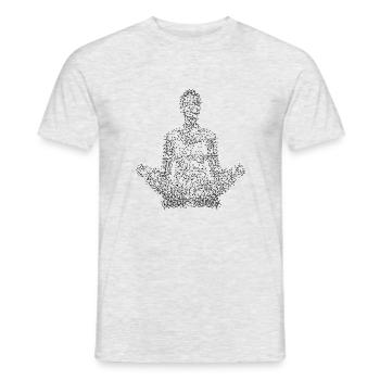 Meditation Dunkle Materie Sammlung (Schwarz) - Männer T-Shirt - Grau meliert - Vorne - AI Model Male 178 dark (178cm)