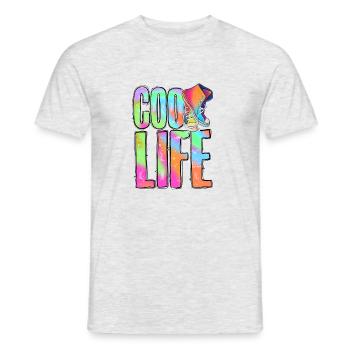 Cool Life - Men's T-Shirt - heather grey - Front - AI Model Male 178 dark (178cm)