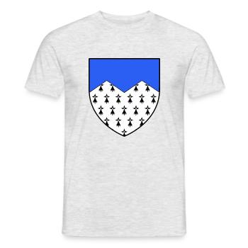 Wappen Bretonische Côtes-d'Armor Bretagne BZH breizh - Männer T-Shirt - Grau meliert - Vorne - AI Model Male 178 dark (178cm)
