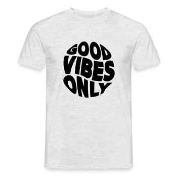 Good Vibes Only - Men's T-Shirt - heather grey - Front - AI Model Male 178 dark (178cm)