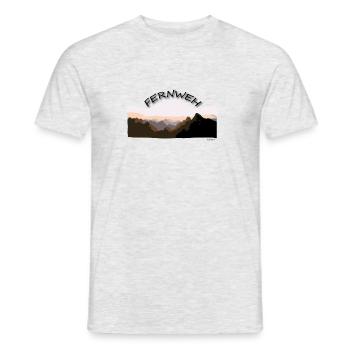 Fernweh - Männer T-Shirt - Grau meliert - Vorne - AI Model Male 178 dark (178cm)