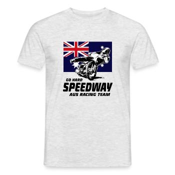 Speedway - Motorcycle Speedway - T-shirt homme - gris chiné - Devant - AI Model Male 178 dark (178cm)