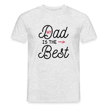 Papa est le meilleur / humour papa - T-shirt homme - gris chiné - Devant - AI Model Male 178 dark (178cm)