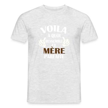Voilà à quoi ressemble la mère parfaite - Maman - T-shirt homme - gris chiné - Devant - AI Model Male 178 dark (178cm)