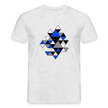 Dreieckmuster - Männer T-Shirt - Grau meliert - Vorne - AI Model Male 178 dark (178cm)