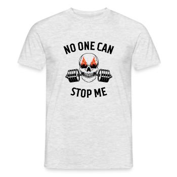 no one can stop me - Männer T-Shirt - Grau meliert - Vorne - AI Model Male 178 dark (178cm)