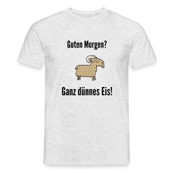 Guten Morgen ganz dünnes Eis - Morgenmuffel Kaffee - Männer T-Shirt - Grau meliert - Vorne - AI Model Male 178 dark (178cm)