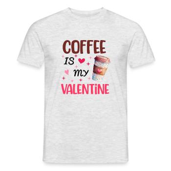 Coffe is my valentine funny gift - T-shirt homme - gris chiné - Devant - AI Model Male 178 dark (178cm)