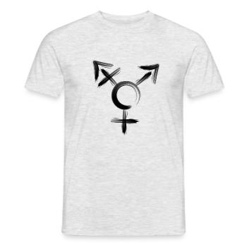 Symbol Transgender schwarz - Männer T-Shirt - Grau meliert - Vorne - AI Model Male 178 dark (178cm)
