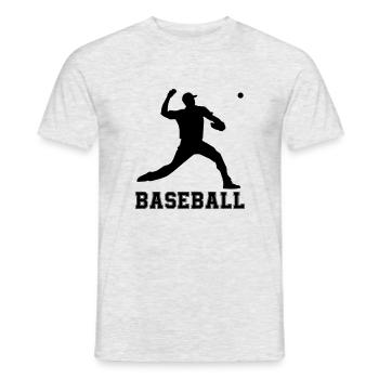 base-ball - T-shirt homme - gris chiné - Devant - AI Model Male 178 dark (178cm)