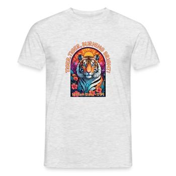 Tiger, Tiger, Burning Bright! - Männer T-Shirt - Grau meliert - Vorne - AI Model Male 178 dark (178cm)