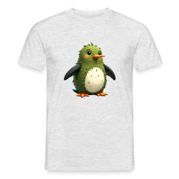 Pesto Pinguin Möchtegern - Männer T-Shirt - Grau meliert - Vorne - AI Model Male 178 dark (178cm)
