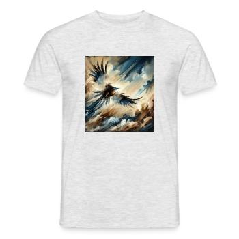 Abstract Eagle Flying - Men's T-Shirt - heather grey - Front - AI Model Male 178 dark (178cm)