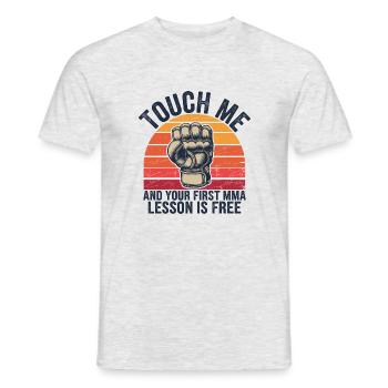 Self-confident and combative - Men's T-Shirt - heather grey - Front - AI Model Male 178 dark (178cm)