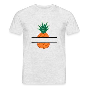 Pineapple banner - Men's T-Shirt - heather grey - Front - AI Model Male 178 dark (178cm)