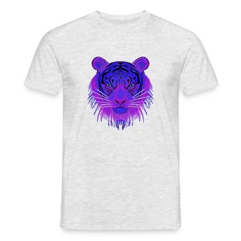 Blue-Eye-Tiger - Männer T-Shirt - Grau meliert - Vorne - AI Model Male 178 dark (178cm)