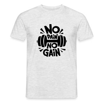 ohne Fleiß kein Preis - Männer T-Shirt - Grau meliert - Vorne - AI Model Male 178 dark (178cm)