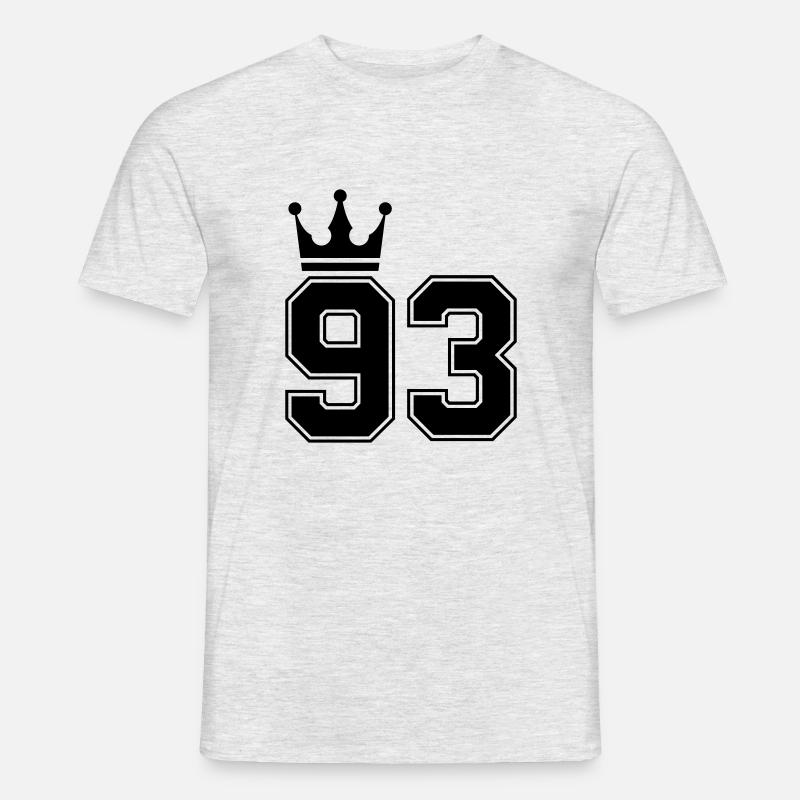 93 krone - Männer T-Shirt - Grau meliert
