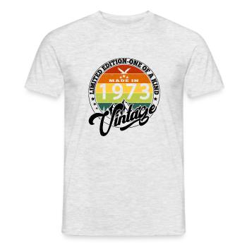 1973 Geburtstag Jahrgang 1973 Vintage Retro. Editio - Männer T-Shirt - Grau meliert - Vorne - AI Model Male 178 dark (178cm)
