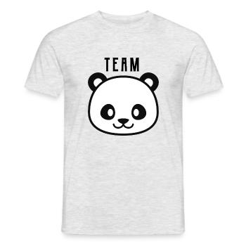Team Panda - T-shirt homme - gris chiné - Devant - AI Model Male 178 dark (178cm)
