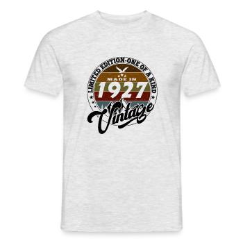 Elegant Vintage: 1927 Retro Gift 1927 2025 - Men's T-Shirt - heather grey - Front - AI Model Male 178 dark (178cm)