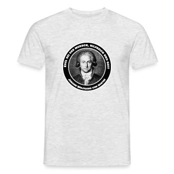 Citation de Goethe disant que Classy Noble est utile et bon - T-shirt homme - gris chiné - Devant - AI Model Male 178 dark (178cm)