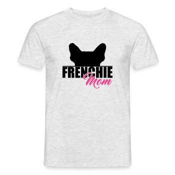 FRENCHIE MOM Französische Bulldogge Hunde Hund - Männer T-Shirt - Grau meliert - Vorne - AI Model Male 178 dark (178cm)