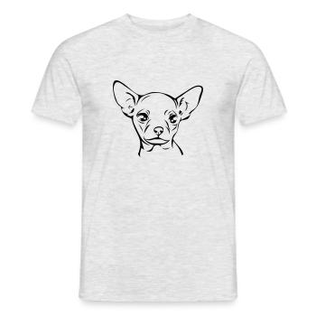 CHIHUAHUA chien chiens Wilsigns - T-shirt homme - gris chiné - Devant - AI Model Male 178 dark (178cm)